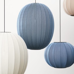 Knit-Wit 45 Oval Pendant Lamp Blue Stone - Made By Hand