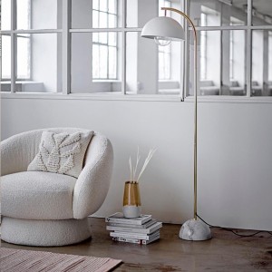 Ted armchair White bouclette - Bloomingville