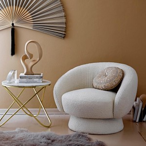 Ted fauteuil Blanc bouclette - Bloomingville