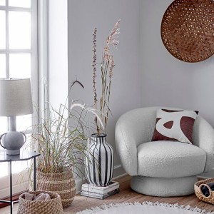 Ted armchair White bouclette - Bloomingville