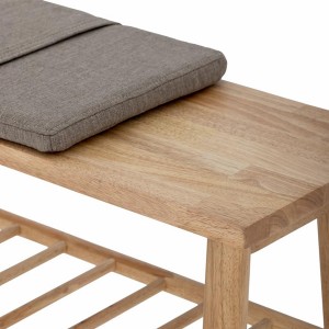 Linde Banc Nature Bois d'hévéa - Bloomingville