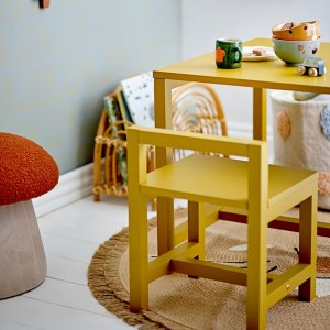 Bertil Red Polyester Pouf - Bloomingville Mini