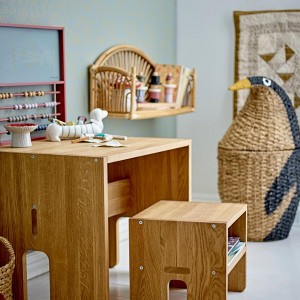 Tazia Basket with Lid Black Bankuan Grass - Bloomingville Mini