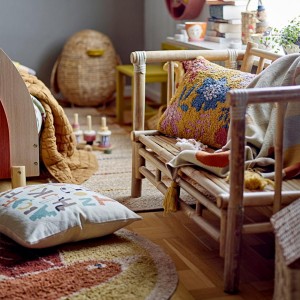 Pingo Basket with Lid Nature Water Hyacinth - Bloomingville Mini