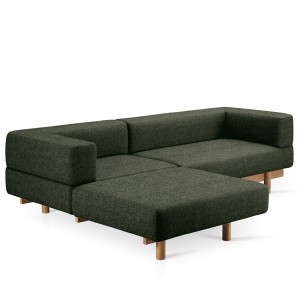 Alchemist Sofa with Left Chaise Longue Green - EMKO
