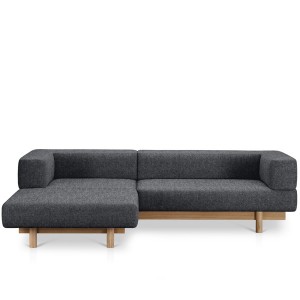 Alchemist sofa with left chaise longue dark grey - EMKO