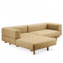 Alchemist sofa with chaise longue Right dark grey - EMKO