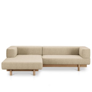 Alchemist sofa with chaise longue Left beige - EMKO