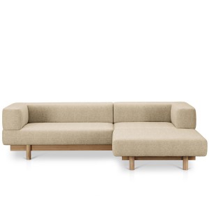 Alchemist sofa with right chaise longue beige - EMKO