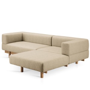 Alchemist sofa with right chaise longue beige - EMKO