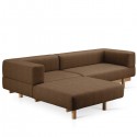 Alchemist sofa with right chaise longue beige - EMKO