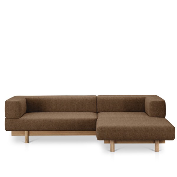 Alchemist sofa with chaise longue Right brown - EMKO