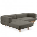 Alchemist sofa with chaise longue Right brown - EMKO
