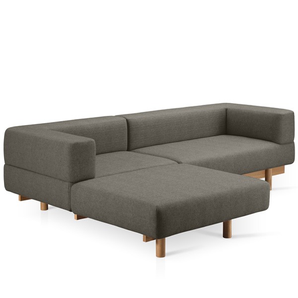 Alchemist Sofa with Left Chaise Longue Grey - EMKO