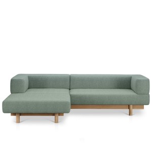 Alchemist Sofa with Left Chaise Longue Blue Light - EMKO