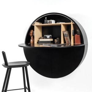 Pill Black Wall Desk - EMKO