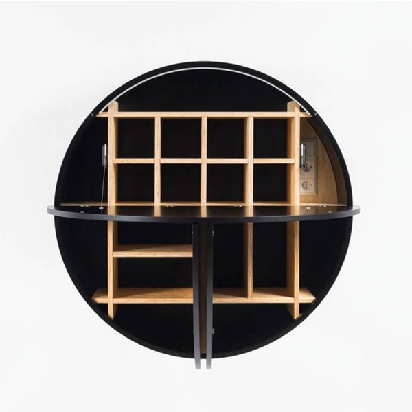 Pill Black Wall Desk - EMKO