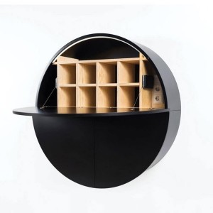 Bureau mural noir Pill - EMKO