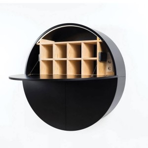 Pill Black Wall Desk - EMKO