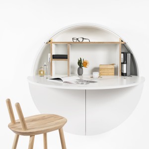 Pill White Wall Desk - EMKO