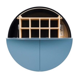 Bureau mural noir / bleu Pill - EMKO