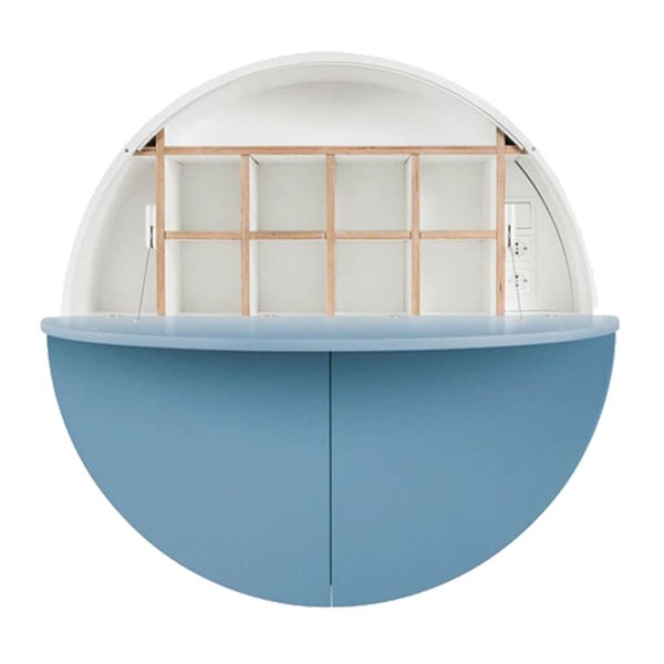 Wall-mounted desk white / Pill blue - EMKO