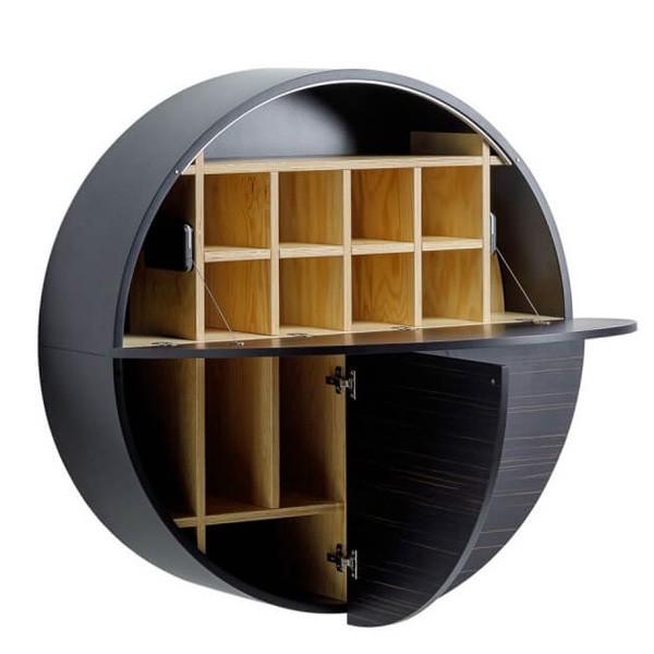 PILL dark ebony wall desk - EMKO
