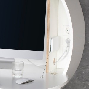 Bureau mural Blanc Pill Extra - EMKO