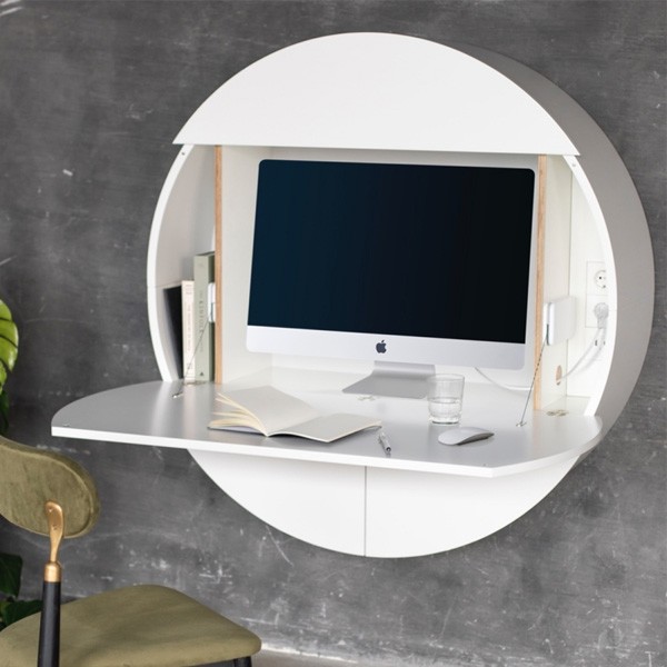 Pill Extra White Wall Desk - EMKO