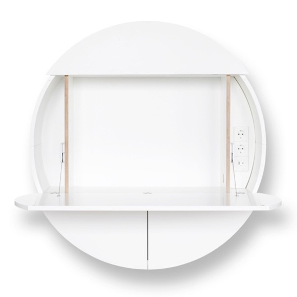 Pill Extra White Wall Desk - EMKO