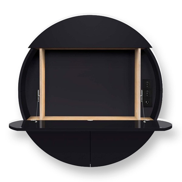 Pill Extra Black Wall Desk - EMKO