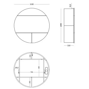 Wall-mounted desk White / Blue Pill Extra - EMKO