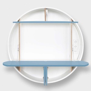 Bureau mural Blanc / Bleu Pill Extra - EMKO