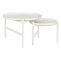 Turner Table Powder Coated Beige Metal - Broste Copenhagen