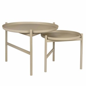 Turner Table Powder Coated Beige Metal - Broste Copenhagen