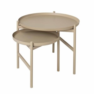 Turner Table Powder Coated Beige Metal - Broste Copenhagen