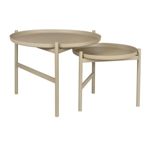 Turner Table Powder Coated Beige Metal - Broste Copenhagen