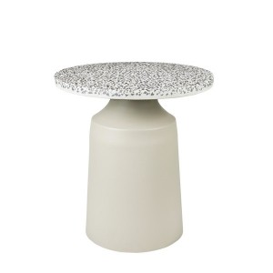 Agari Rainy Day Grey/Black metal and Terrazzo coffee table - Broste Copenhagen