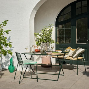 Eden bench Green Steel - Broste Copenhagen