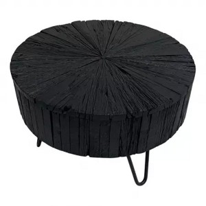 Créez un coin détente convivial et tendance en mettant en valeur notre table basse ronde au style moderne et élégant