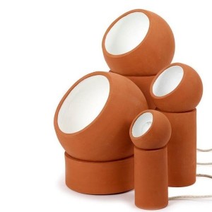 Terracotta table lamp H36cm Low - Serax