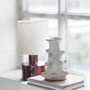 Red ceramic and linen table lamp - Marie Michielssen - Serax