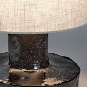 Lampe à poser céramique noir et lin - Marie Michielssen - Serax