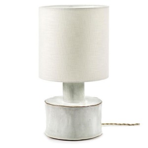 Lampe à poser céramique beige et lin - Marie Michielssen - Serax