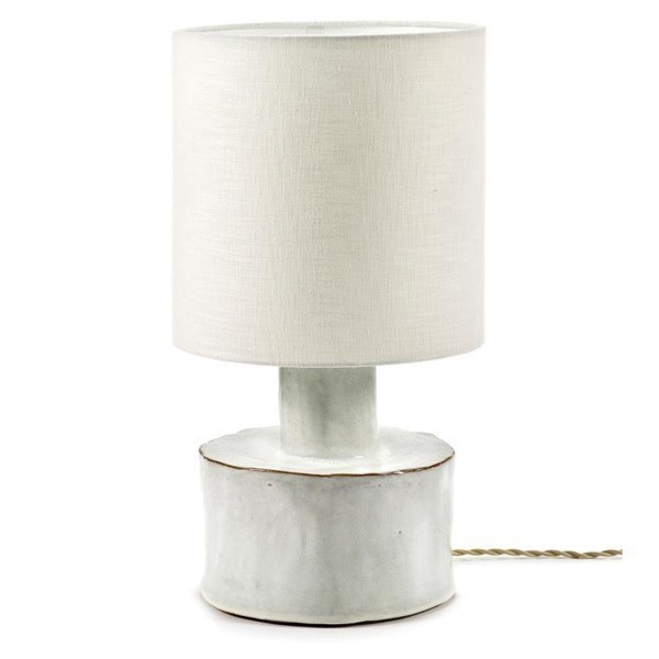 Beige ceramic and linen table lamp - Marie Michielssen - Serax