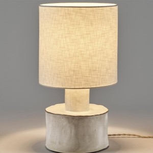 Beige ceramic and linen table lamp - Marie Michielssen - Serax
