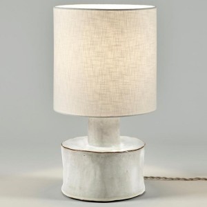 Lampe à poser céramique beige et lin - Marie Michielssen - Serax