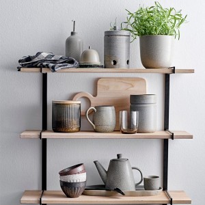 Kendra Gray Stoneware Mug (Set of 2) - Bloomingville