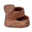 Pot de sel en bois d'acacia naturel avec couvercle sculpté - Bloomingville - Woodely
