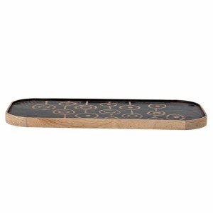Lat Black Mango Wood Tray - Creative collection by Bloomingville